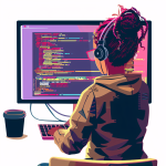 ai generated, woman, programmer, coding, computer, digital art, female, developer, desktop, code, screen, work, software, programming, woman coding, female programmer, tech, workplace, computer screen, coder, it professional, technology, desktop coding, tech worker, coding, coding, coding, coding, coding